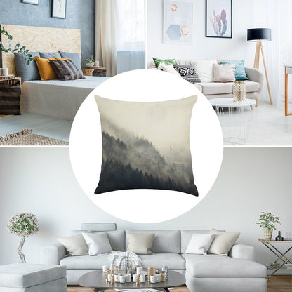 Forest Moon Linen Throw Pillow Cover