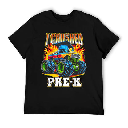 Graduation Pre-K Monster Truck Boys I Crushed Preschool Grad T-Shirt