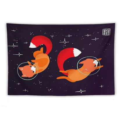 Space Foxes Tapestry