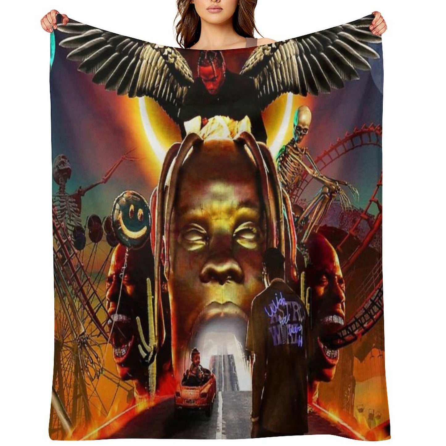 Astroworld Art Throw Blanket