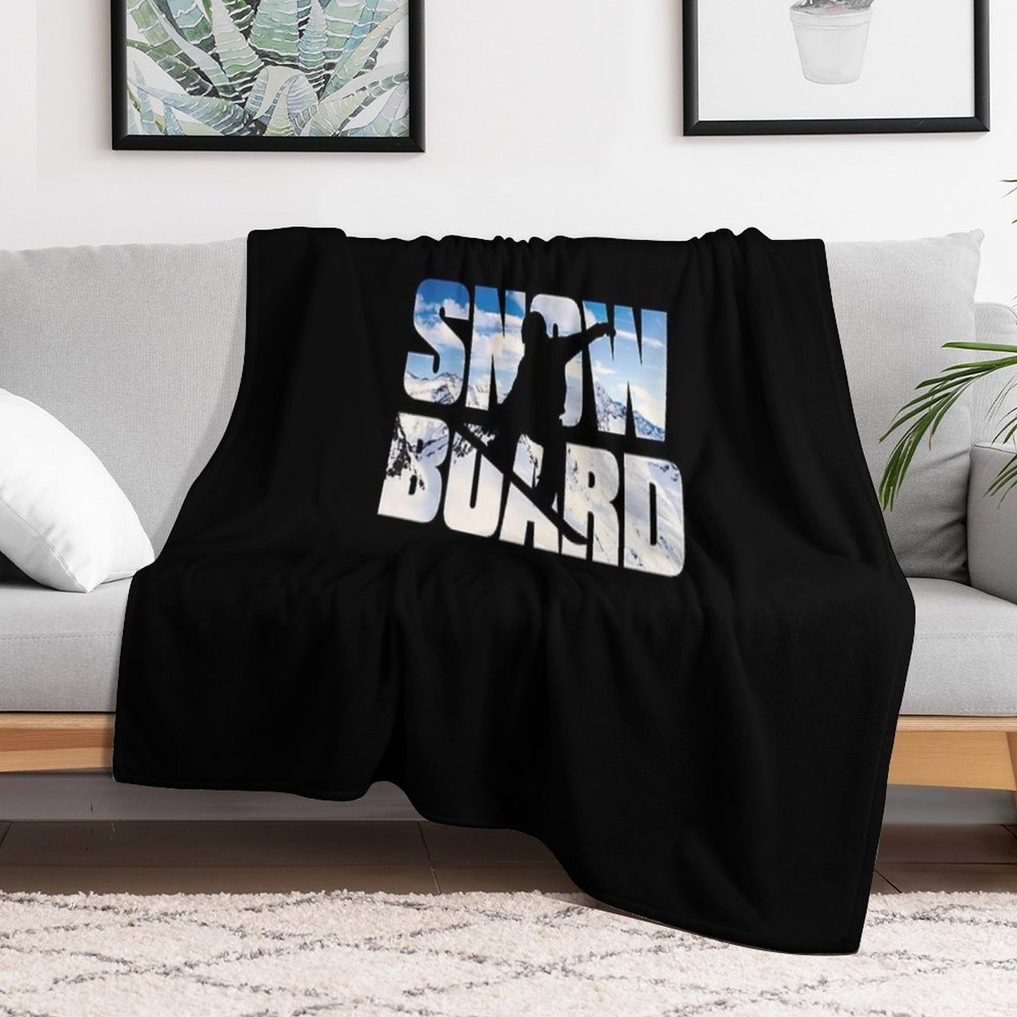 Snowboard Throw Blanket