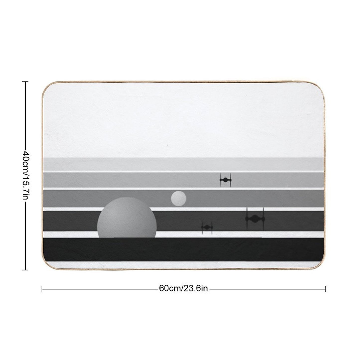 SUNSET BLACK AND WHITE Bath Mat