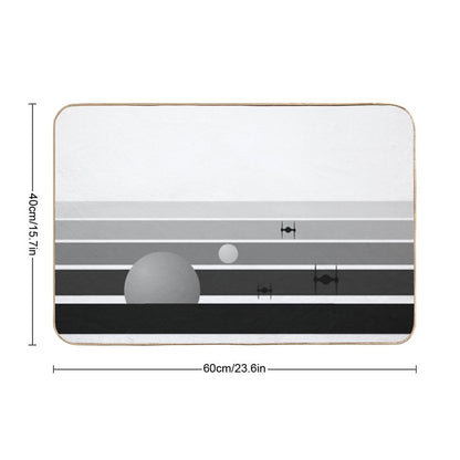 SUNSET BLACK AND WHITE Bath Mat