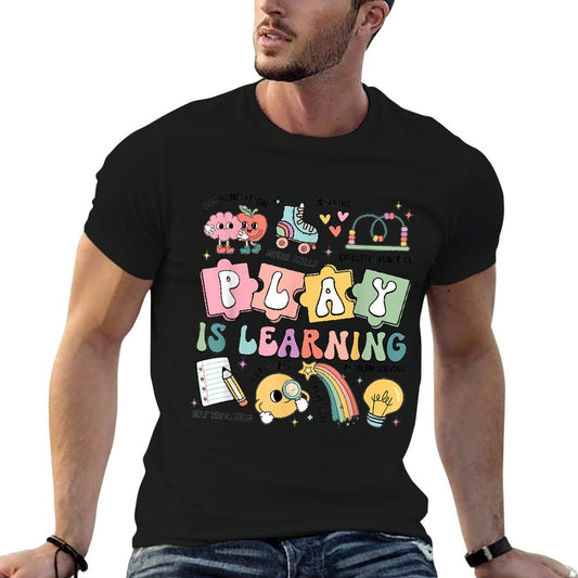 Retro Play Is Learning Kindergarten Teacher Team Women  Graphic-printed T-Shirt