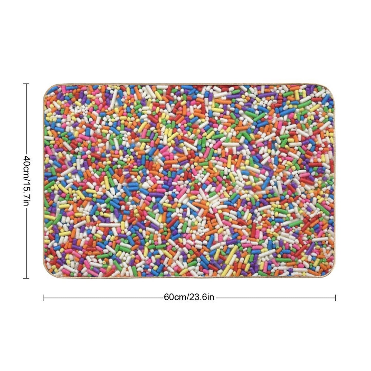 Rainbow Sprinkles Bath Mat
