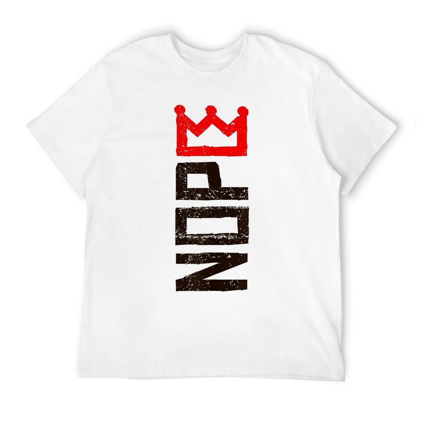 Nope No Kings Protest Sign Vertical  Graphic-printed T-Shirt