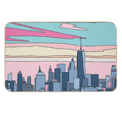 City Sunset by Elebea  Long-Lasting Bath Mat