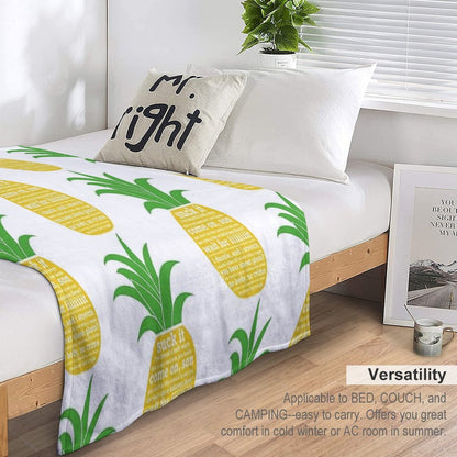 Psych Quotes Pineapple Throw Blanket