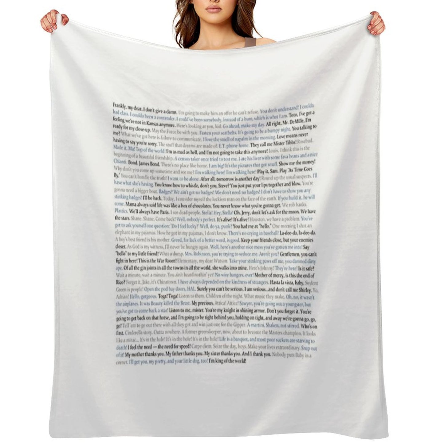 Movie Quotes Throw Blanket