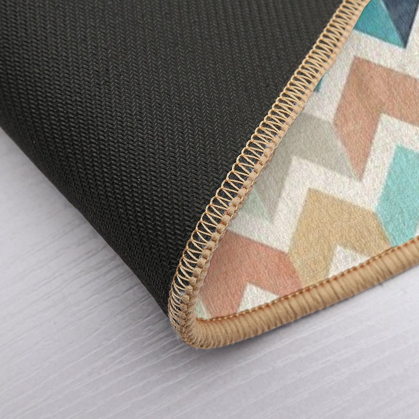 Watercolor Chevron Pattern Bath Mat