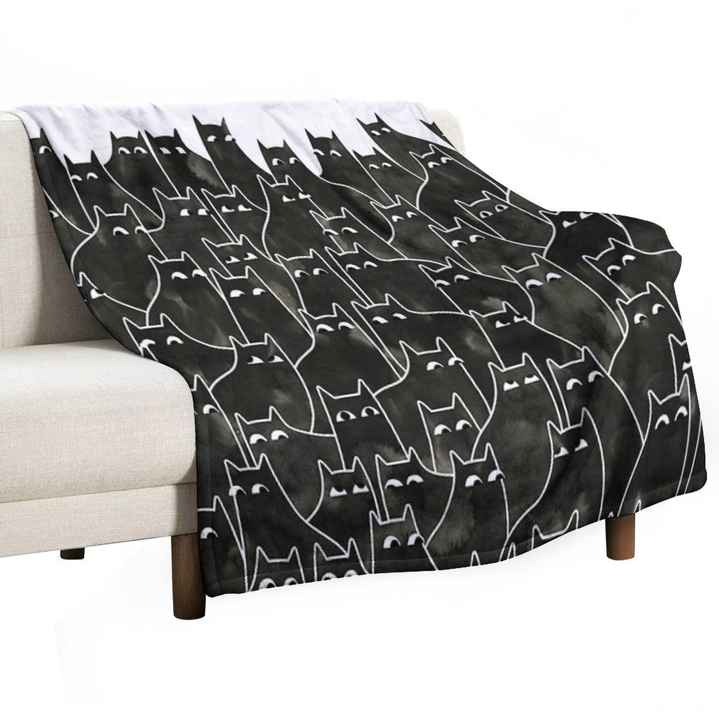 Suspicious Cats Throw Blanket