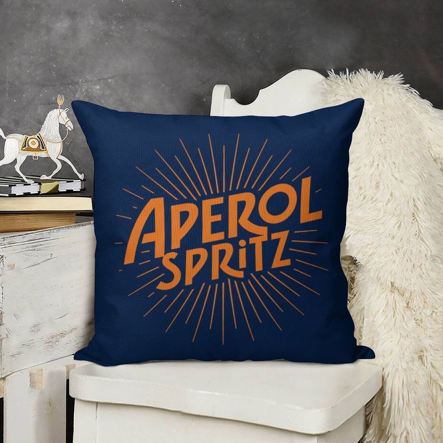APEROL SPRITZ Linen Throw Pillow Cover