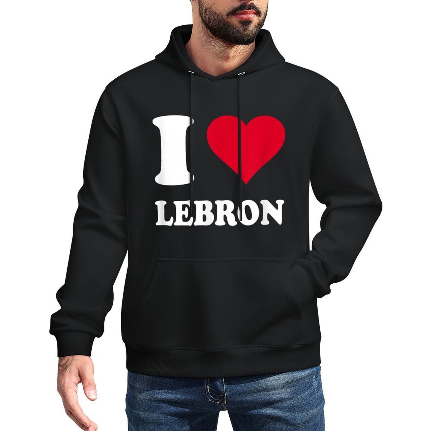 Red Heart I Love Lebron Durable Construction Hoodie