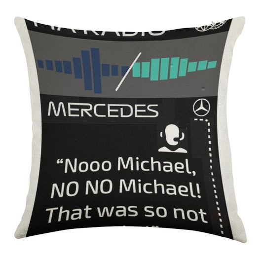 Toto Wolff Angry Team Radio Abu Dhabi 2021 Linen Throw Pillow Cover