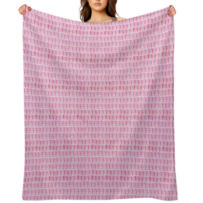 Pink Monkeys Throw Blanket