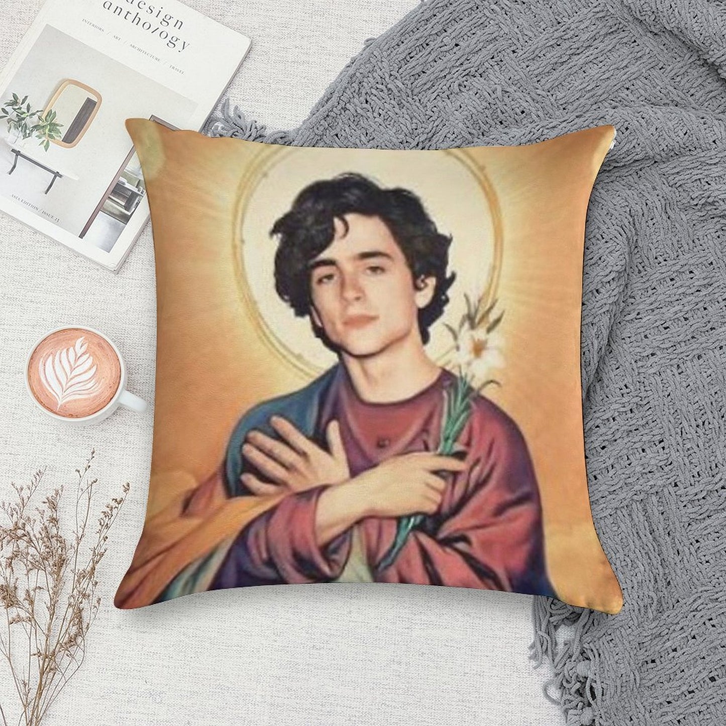 Timothee Chalamet Saint Soft Skin-Friendly Throw Pillow