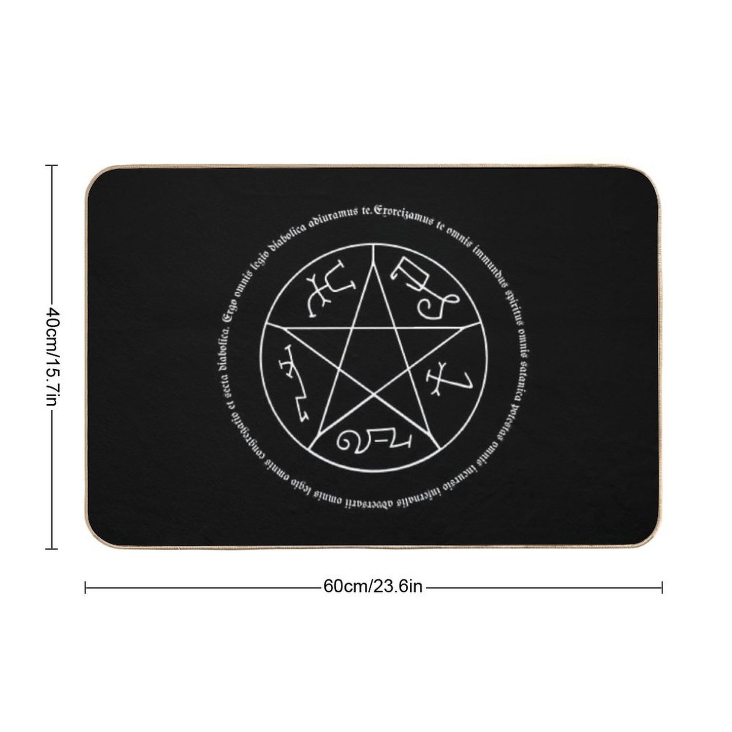 Devil's Trap with Exorcism Scripture Supernatural Quote Bath Mat