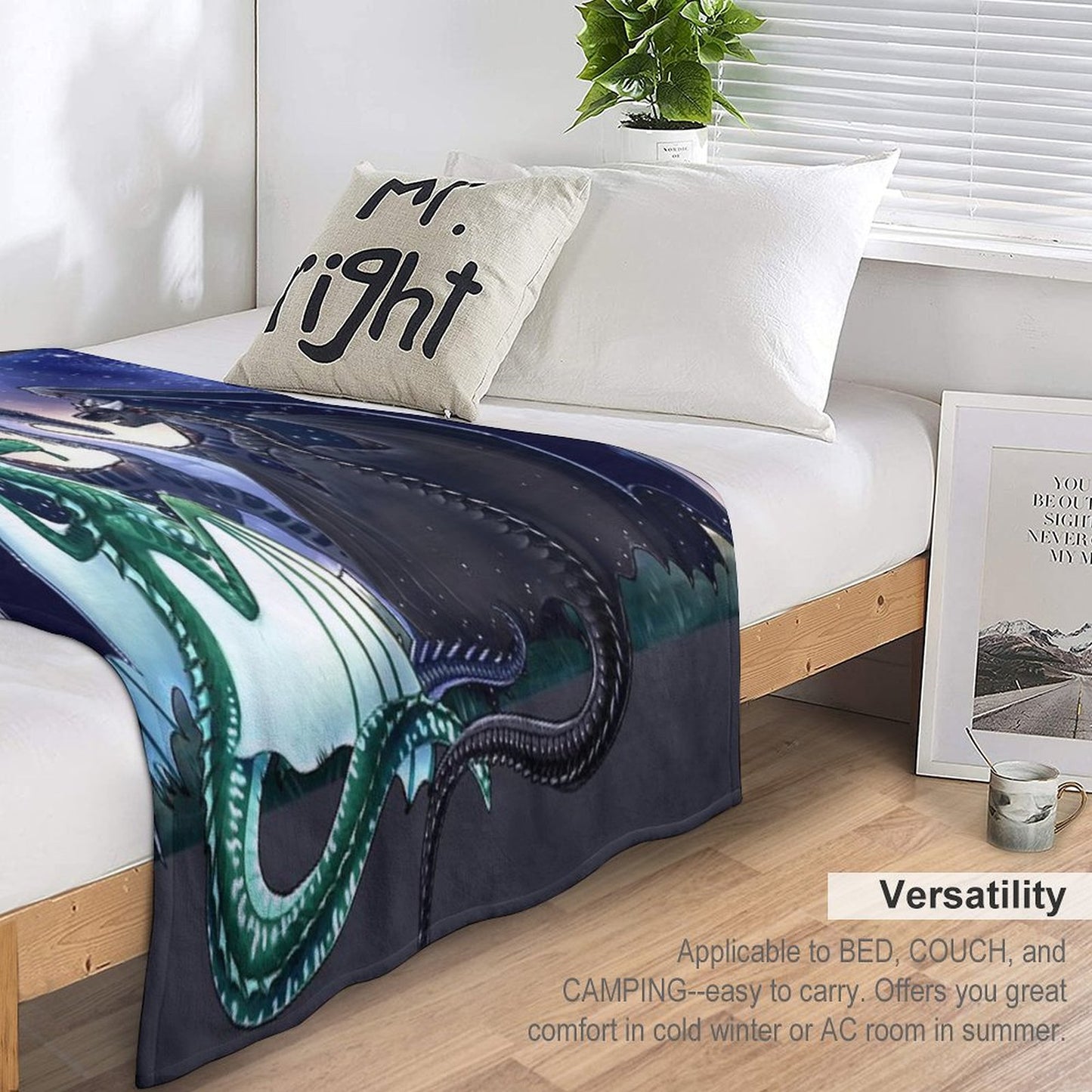 Wings of Fire - Legends - Fathom, Darkstalker, Clearsight Throw Blanket