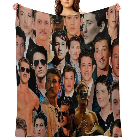 Miles Aesthetic College Throw Blanket