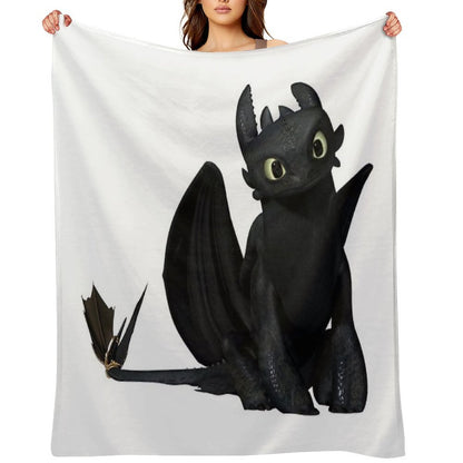Toothless (Night Fury) Throw Blanket