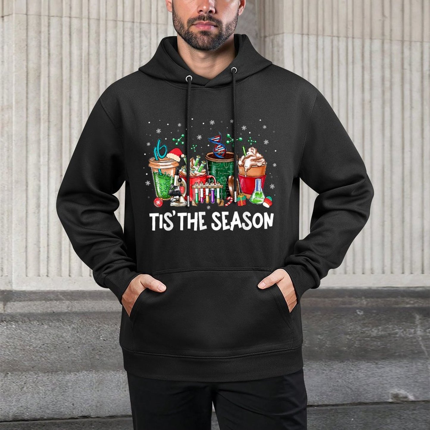 Lab Tech Laboratory Technician Christmas Xmas Tis The Season Customizable Surface Hoodie