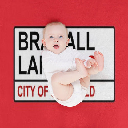 Sheffield Football Team Bramall Lane Street Sign Throw Blanket