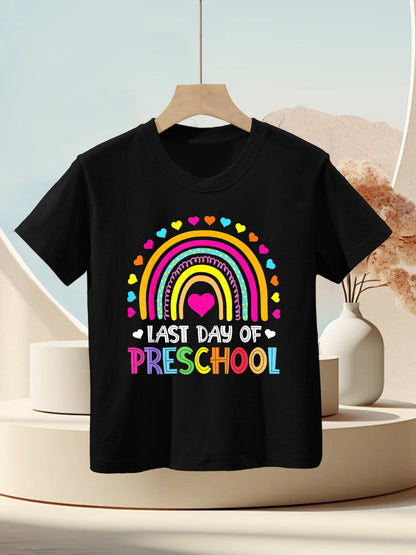Last Day Of Preschool School Rainbow Graduation Team Pre-K Kids T-Shirt