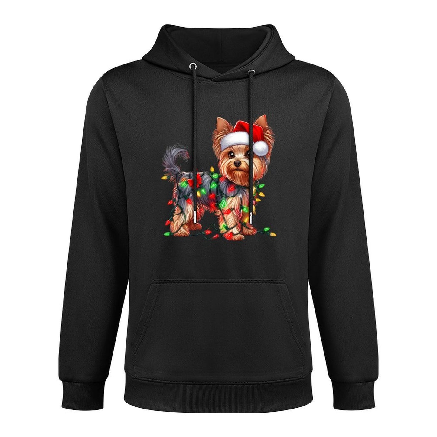 Xmas Santa Outfit Yorkie For This Christmas Customizable Surface Hoodie