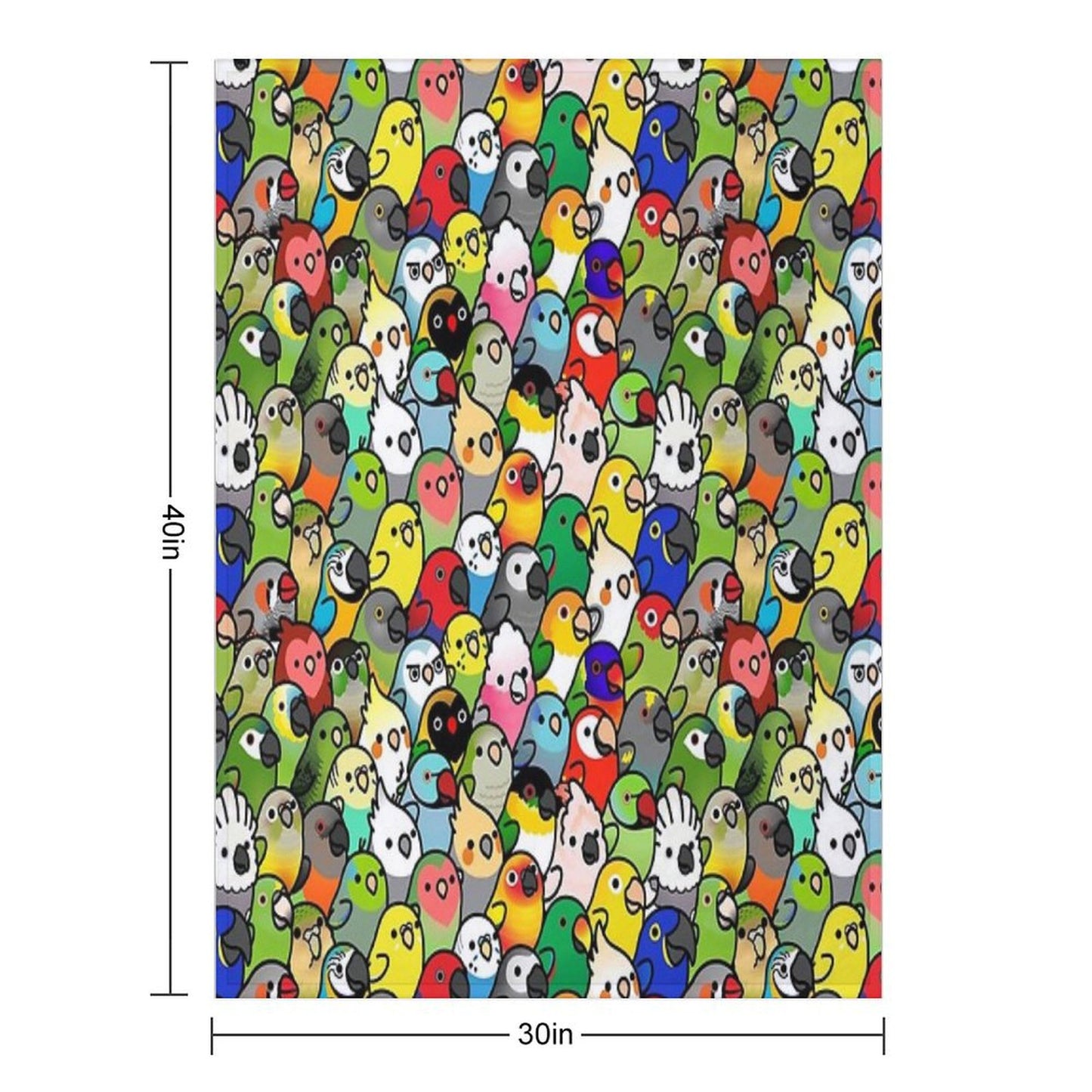 Everybirdy Pattern 2023 Throw Blanket