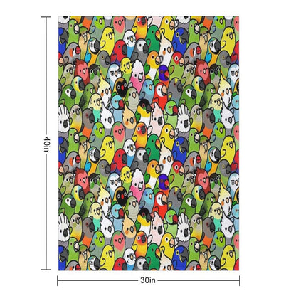 Everybirdy Pattern 2023 Throw Blanket