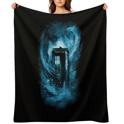 The Color Vortex-blue Version Throw Blanket
