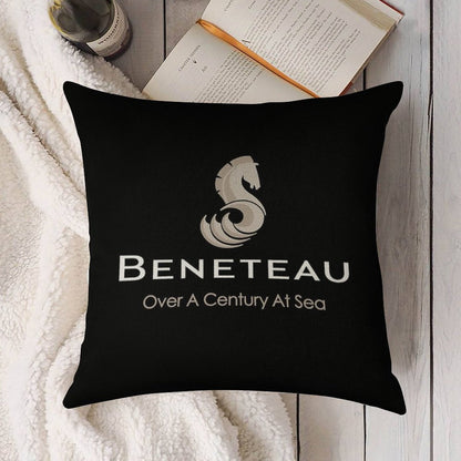 Beneteau Sailboat Sailing Yacht POCKET SIDE Linen Throw Pillow Cover