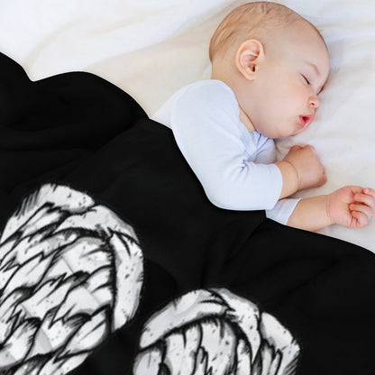 Daryl Dixon Wings - Zombie Throw Blanket