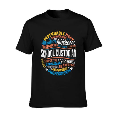 School Custodian Shirts Funny Appreciation Gift T-Shirt