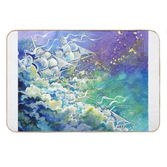 Cloud Ships Bath Mat