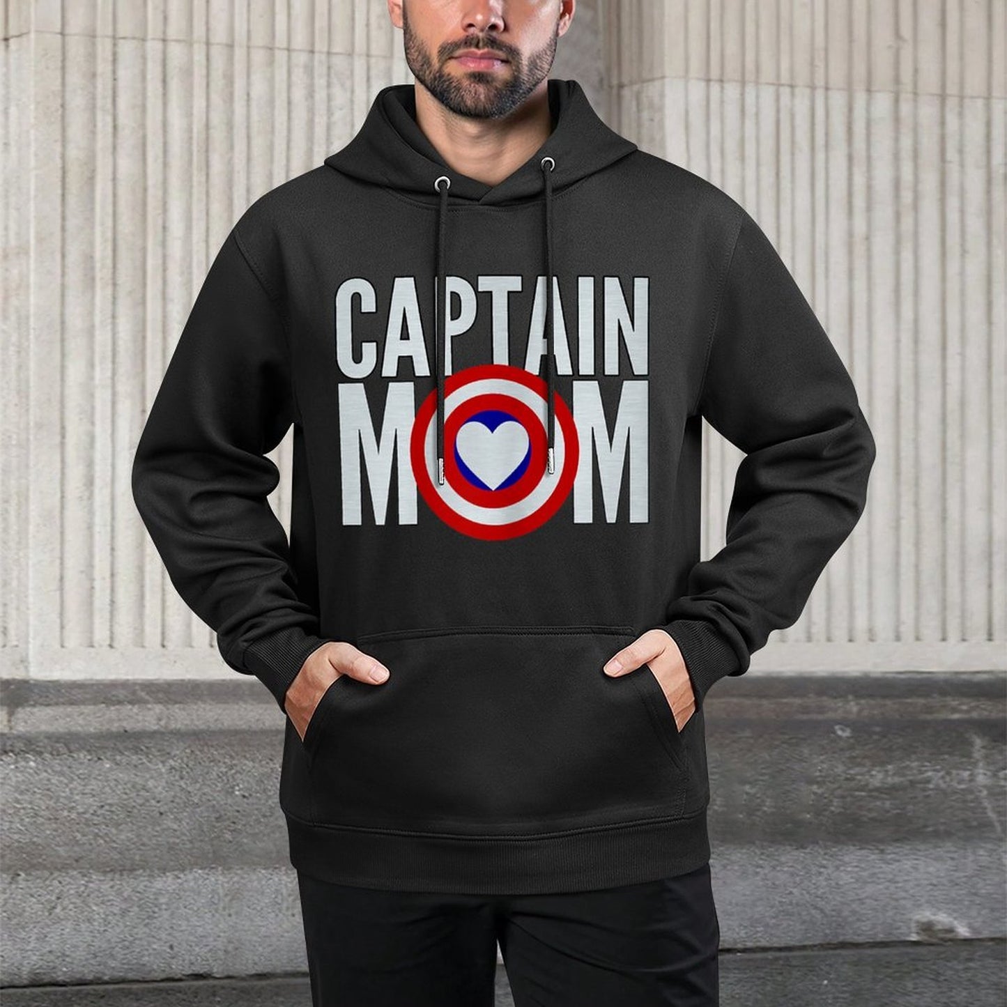 Christmas Mothers Day Moms Birthday Superhero Kangaroo Pocket Hoodie