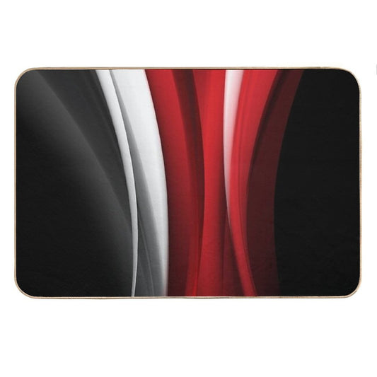 Red And White Bath Mat