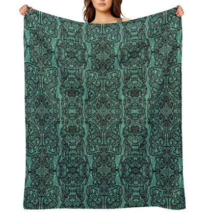 Bohemian Sadcyan Throw Blanket
