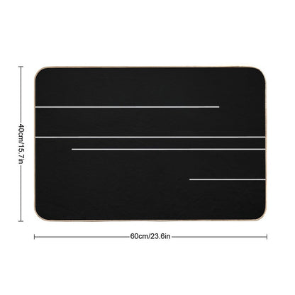 Hush Hush A Black And White Design Bath Mat