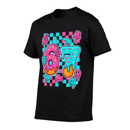 Six Seven Ice Cream Drip Meme 67 Funny Gen Alpha Slang 6 7  Classic T-Shirt