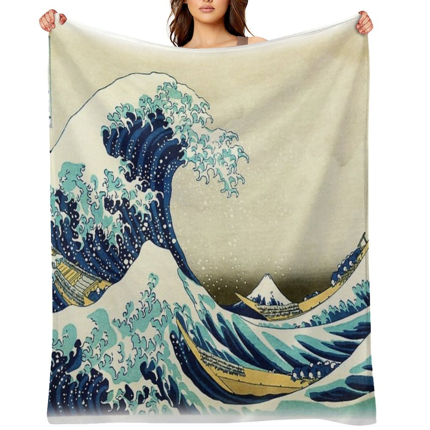 The Great Wave Off Kanagawa Throw Blanket