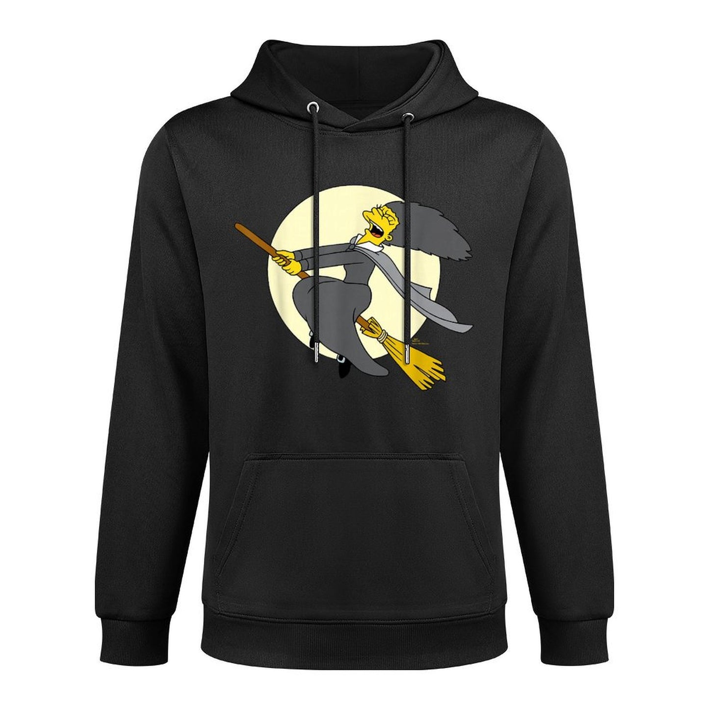 The Simpsons Halloween Witch Costume Marge on Flying Broom Medium-Weight Fabric Hoodie