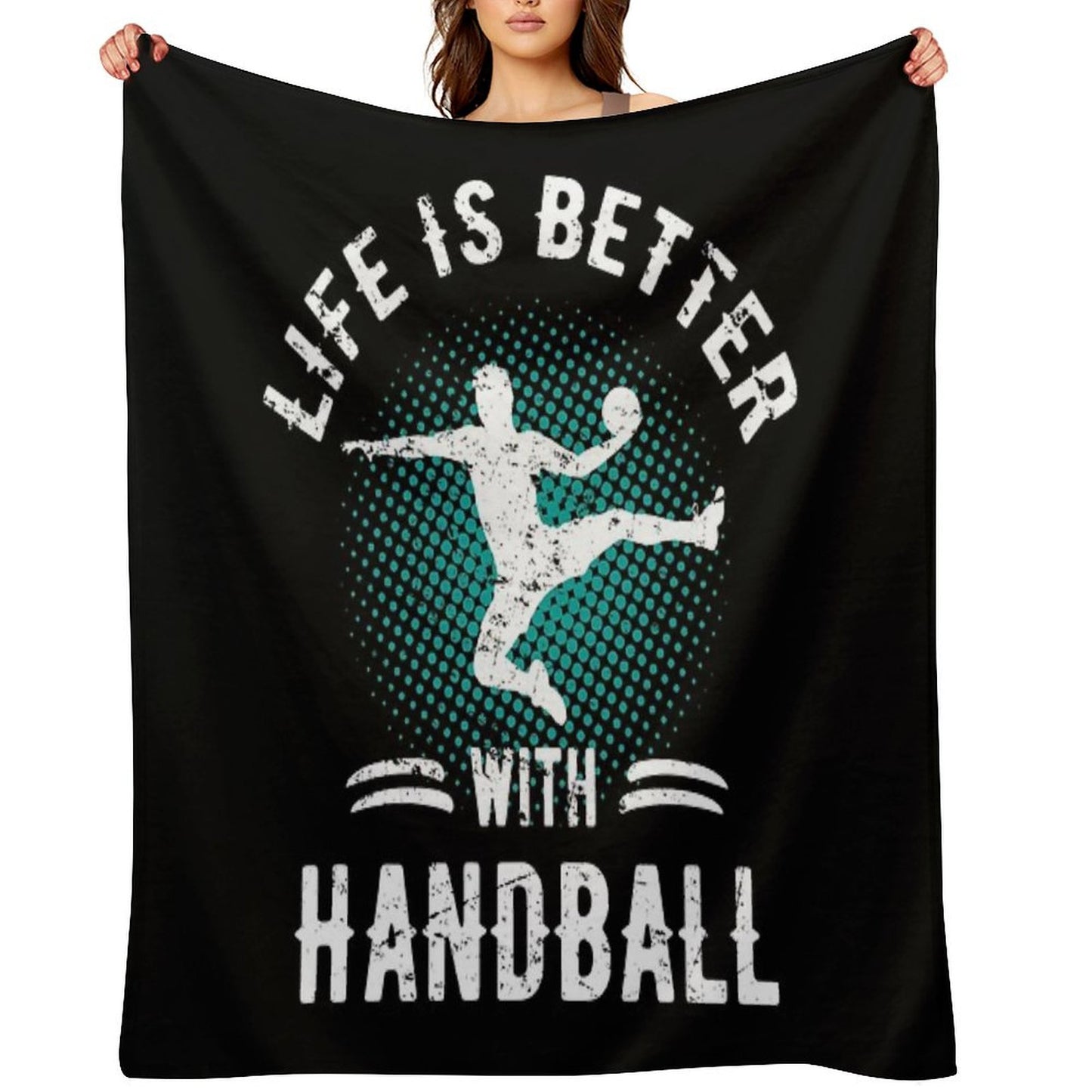 Handball Vintage Throw Blanket