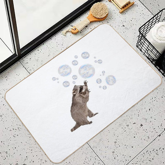 Bubbles The Raccoon Bath Mat