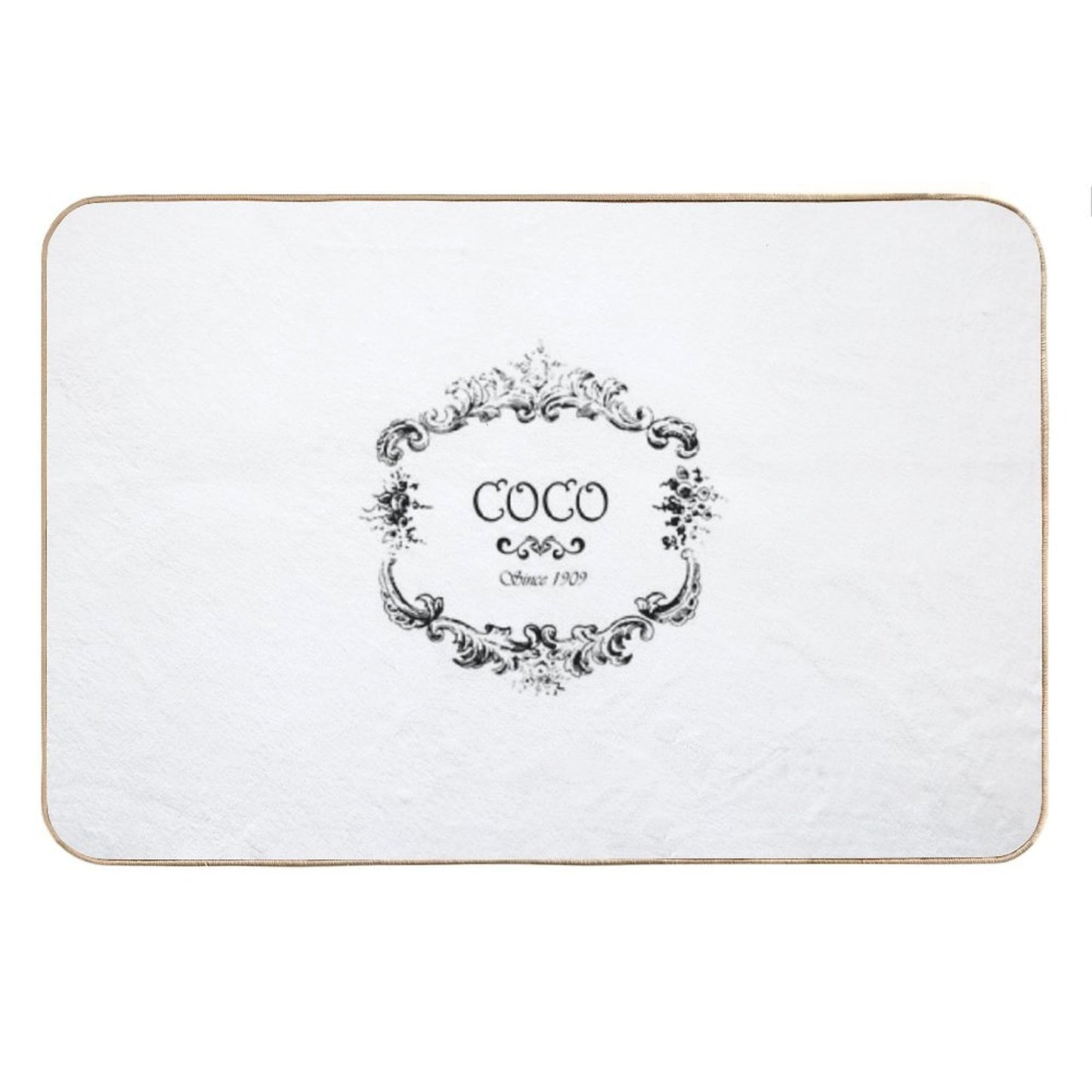 Coco Logo Vintage Old Style Bath Mat