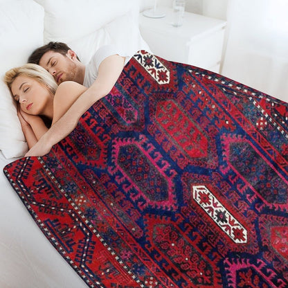 Timuri Herat  Antique Afghanistan Tribal Rug Print Throw Blanket