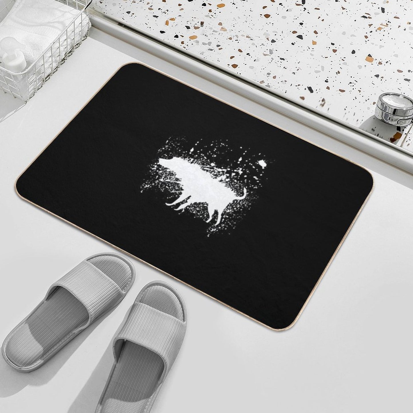 Banksy Splash Dog Bath Mat