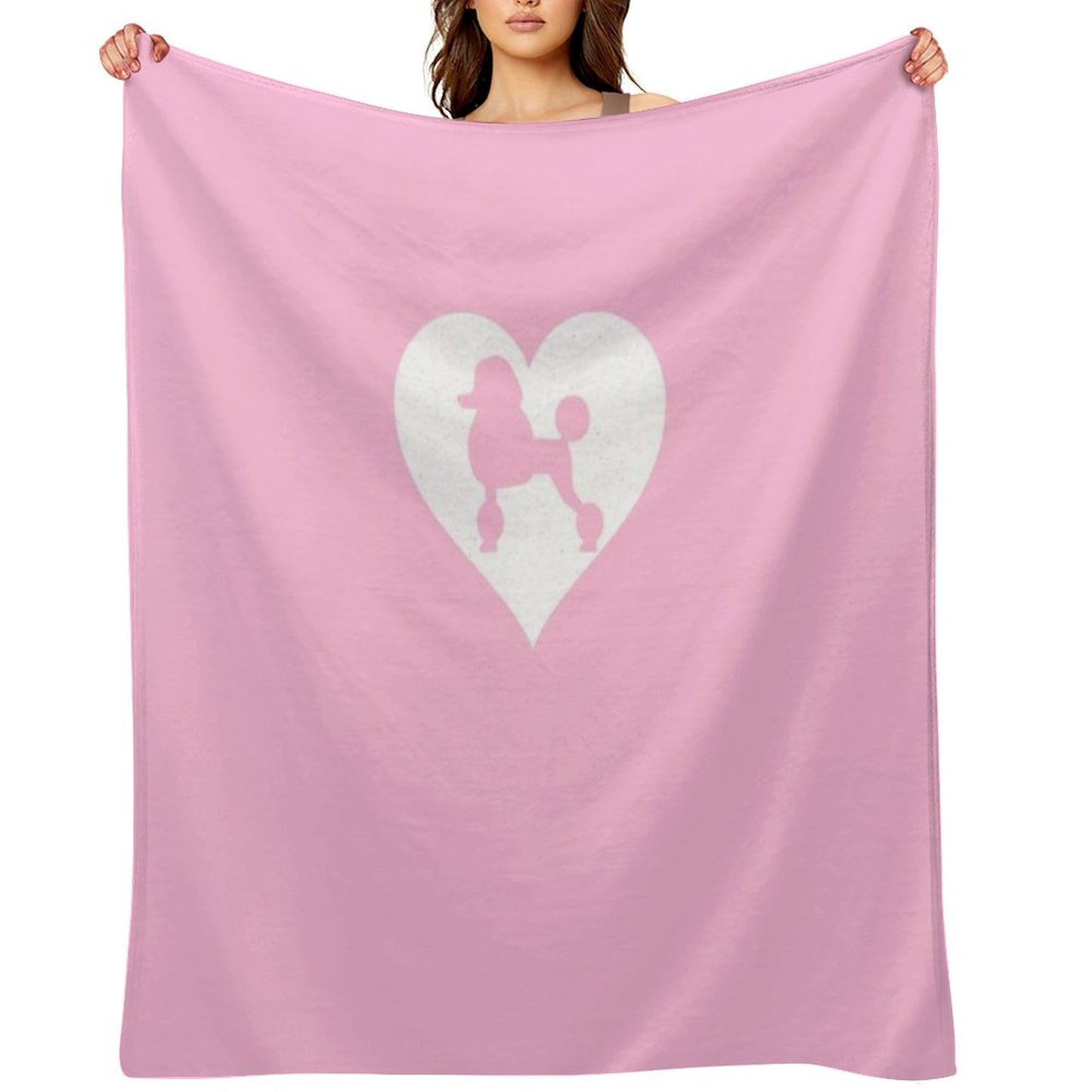 POODLE T SHIRT Throw Blanket