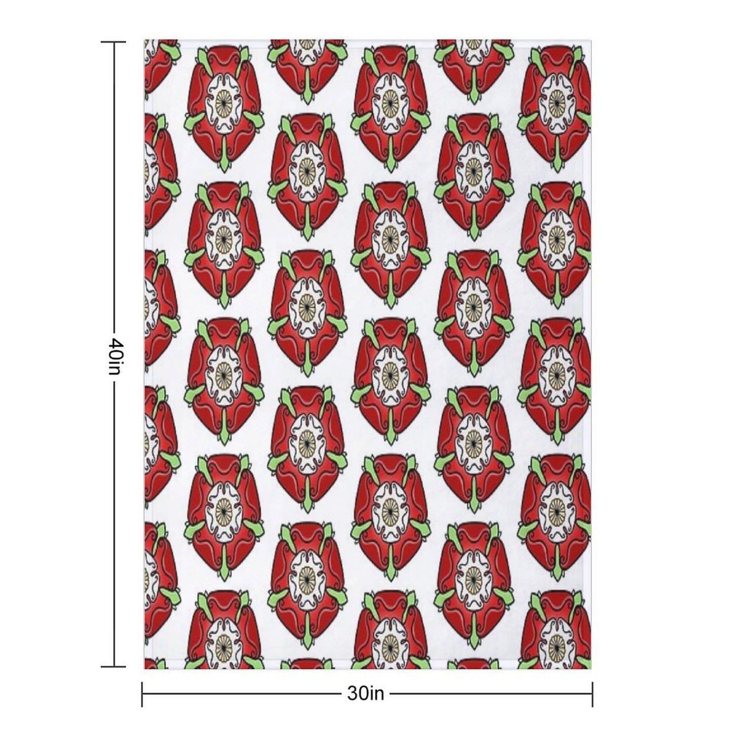 Tudor Rose Throw Blanket