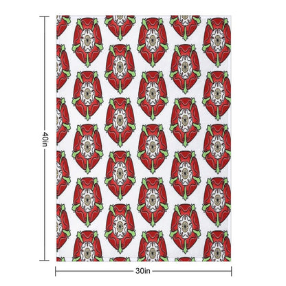 Tudor Rose Throw Blanket